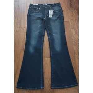 NWT Royal Blue Women's 19/35 Blue Premium Denim Hailey Flare Jeans Sz 38x35 A003